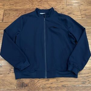 NWOT Fabletics Navy Scrub Jacket Women’s Size Large Zip Up Pockets